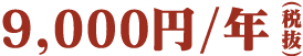 年間9,000円(税別)
