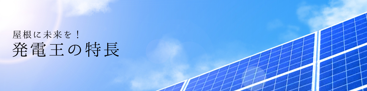 屋根に未来を!発電王の特徴