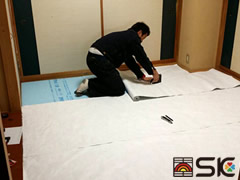 福澤様邸 遠赤王敷き込み作業